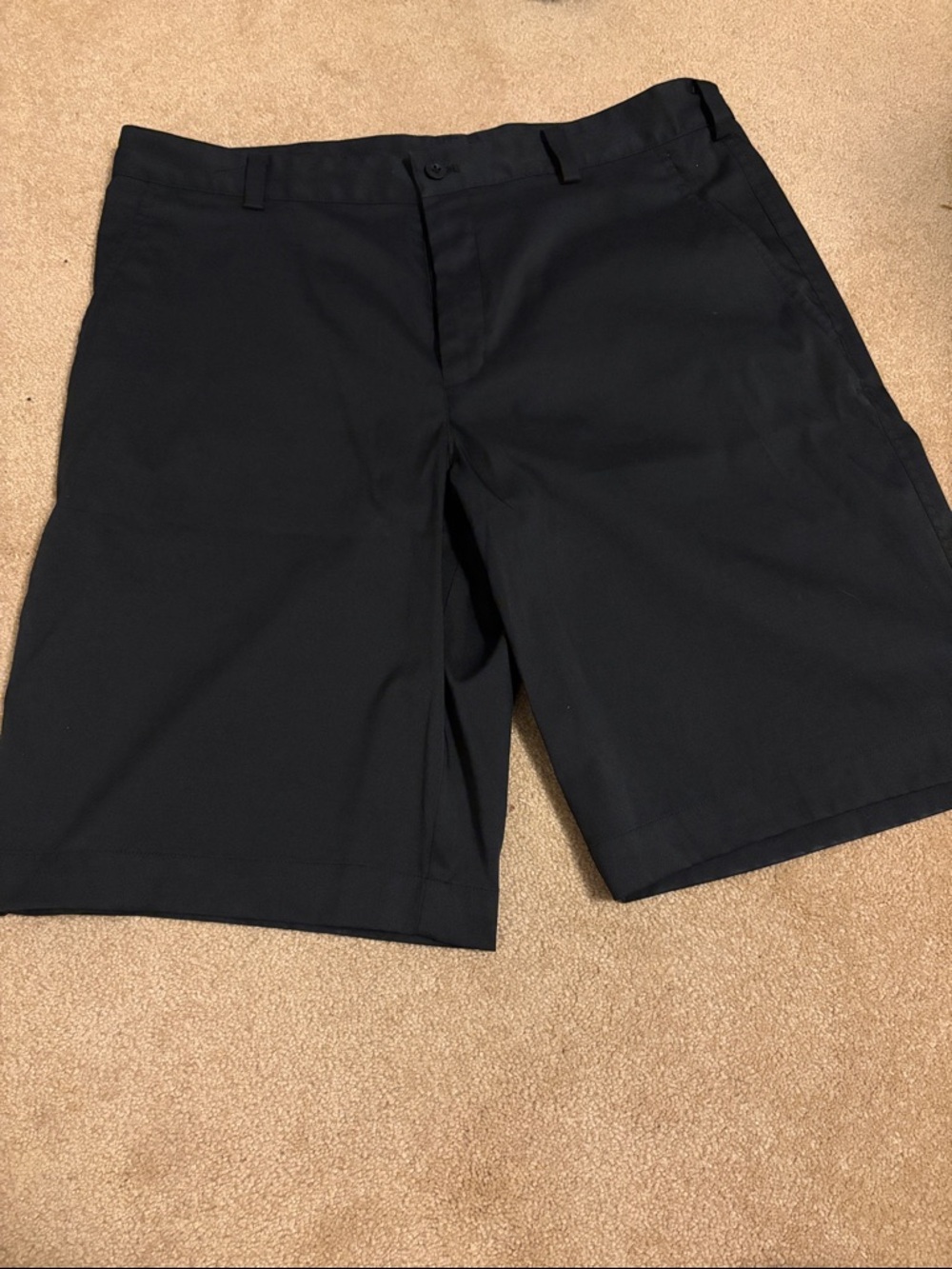 Nike Men's Black Flat-Front Performance Shorts